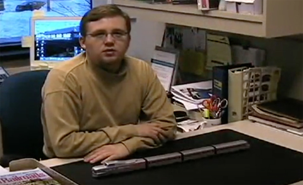 Cody Grivno with the new HO scale Aerotrain from Con-Cor