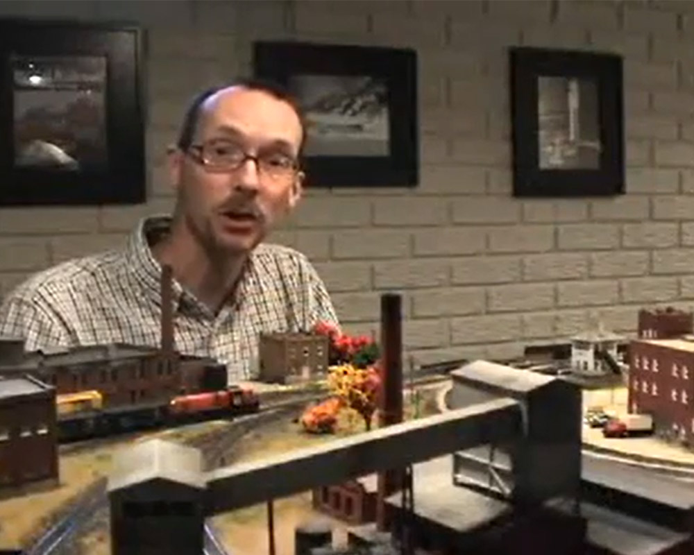 David Popp next to layout