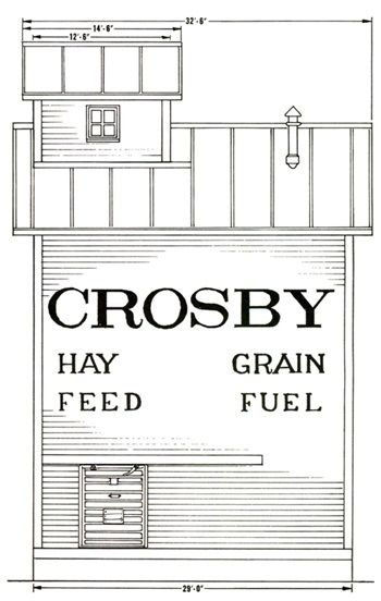 Grain elevator drawings in 1:29 scale