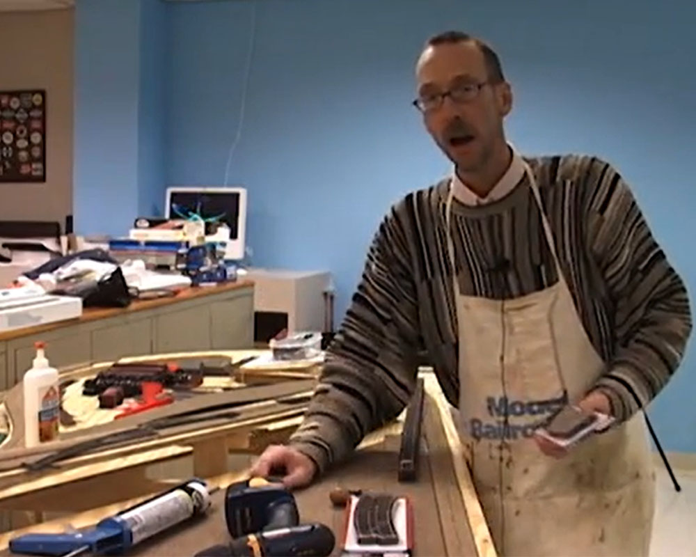 David Popp staning next to layout