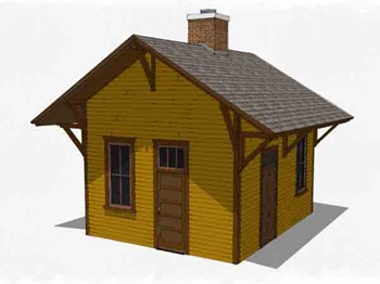 Branchline station drawings in 1:29 scale