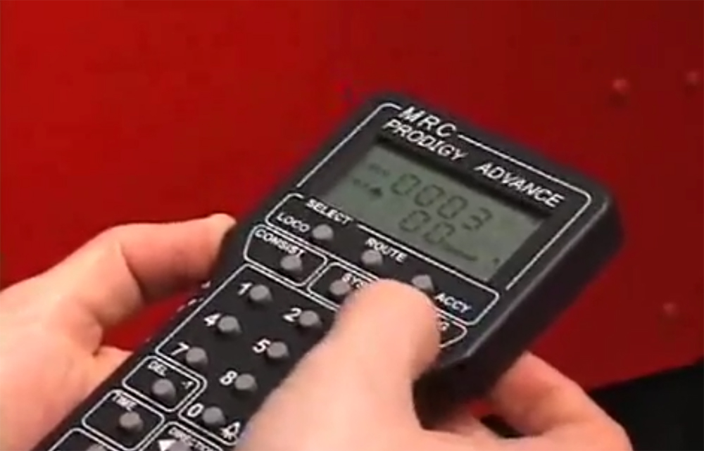 Hand holdig a DCC model train controller