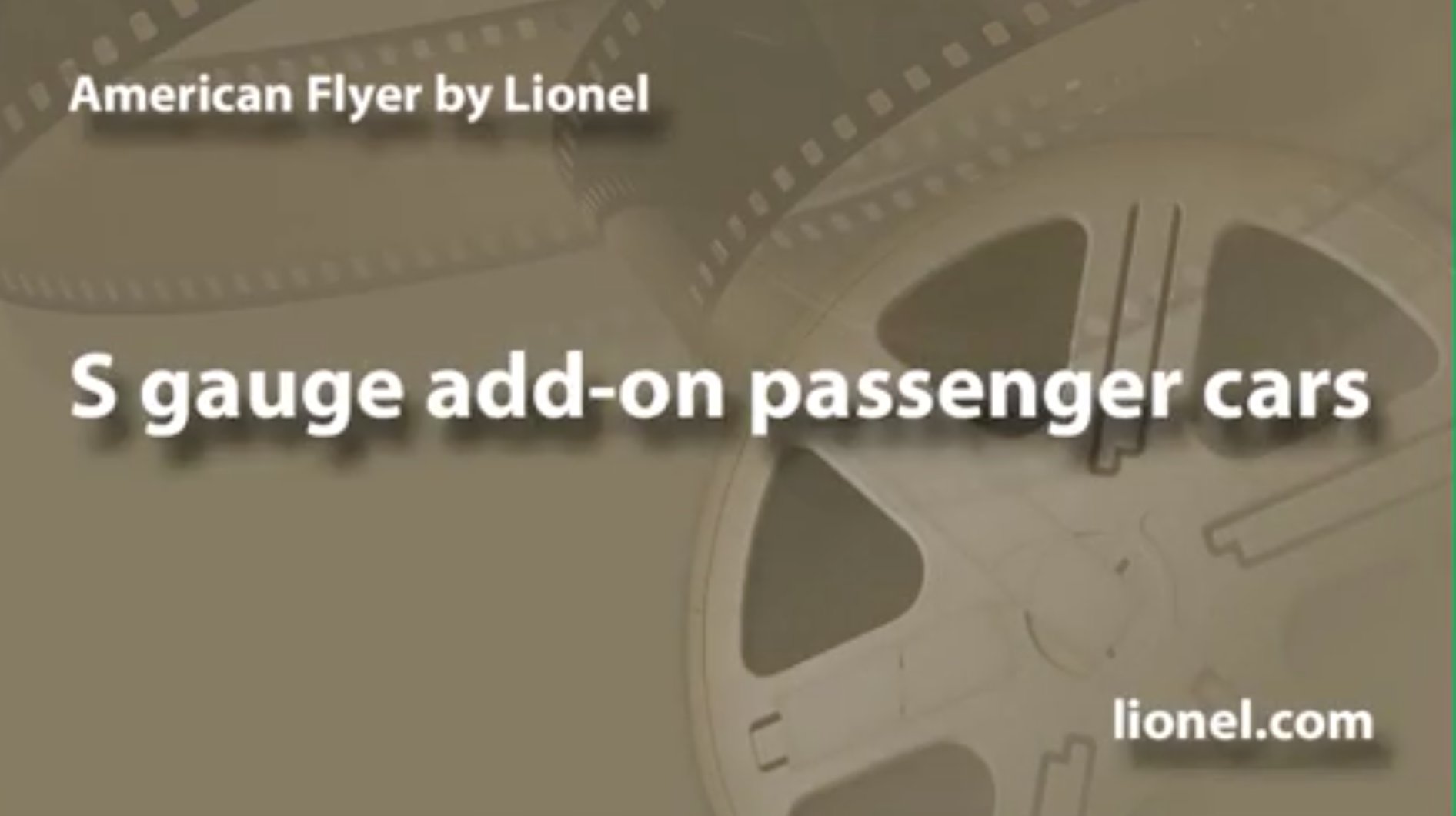 Video: S gauge American Flyer passenger cars by Lionel