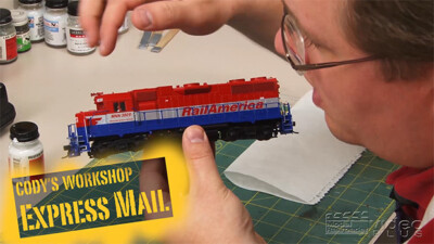 Cody’s Workshop: Episode 7 – touching up resin water and painting locomotive step stripes