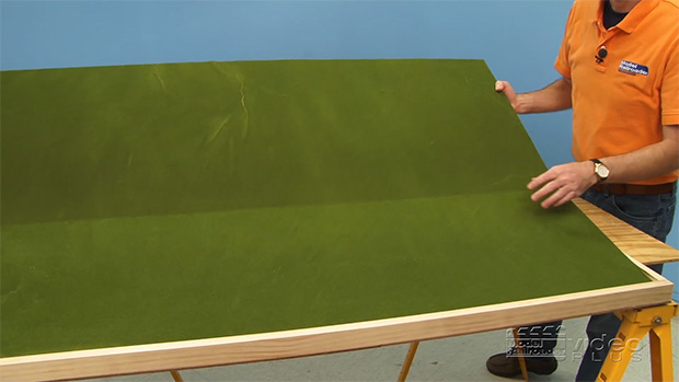 Family Train Layout install foam scenery board
