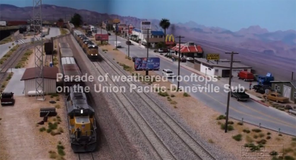 Video: Weathered rooftops on the HO scale Daneville Sub
