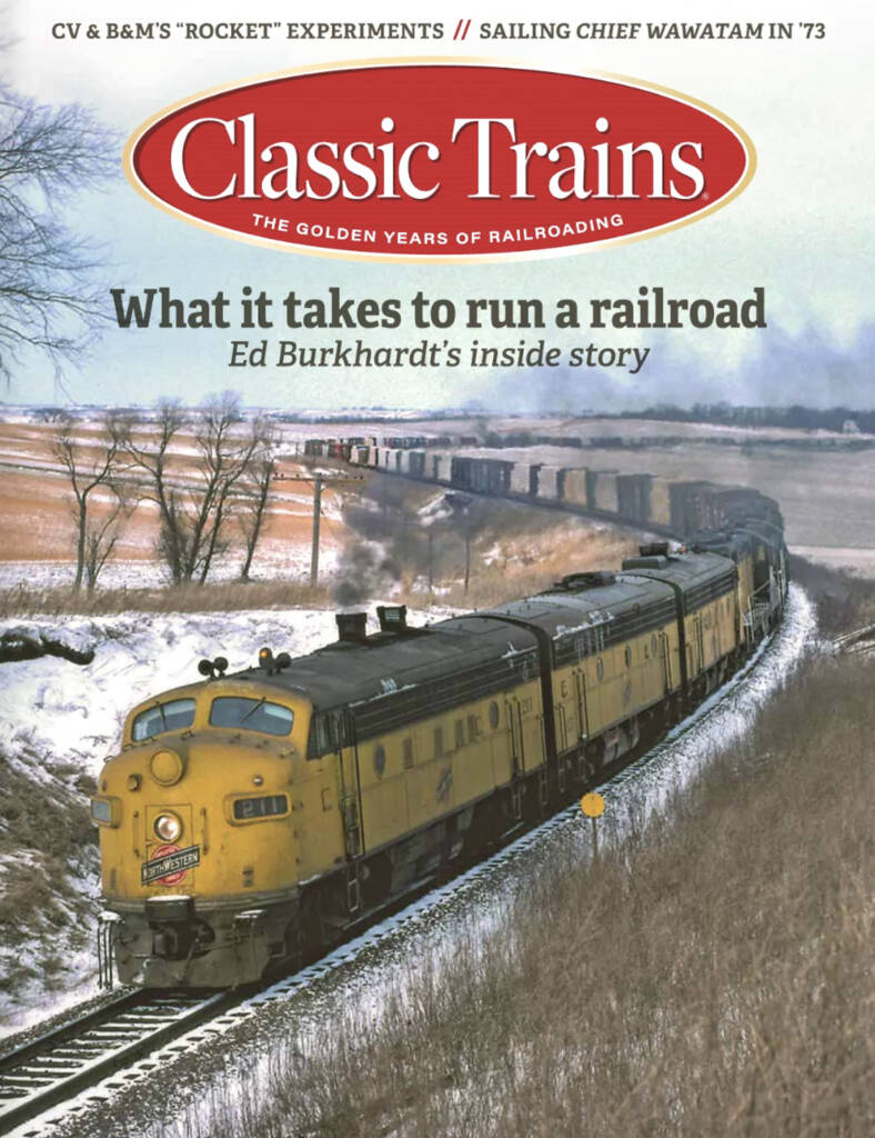 The December 2025 cover of Classic Trains magazine