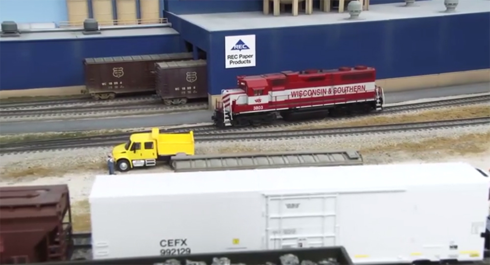 model trains on a layout