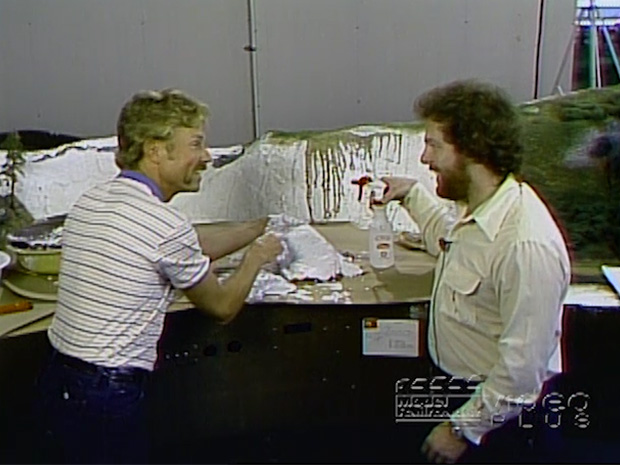 John Olson and Malcolm Furlow creating rock formations.