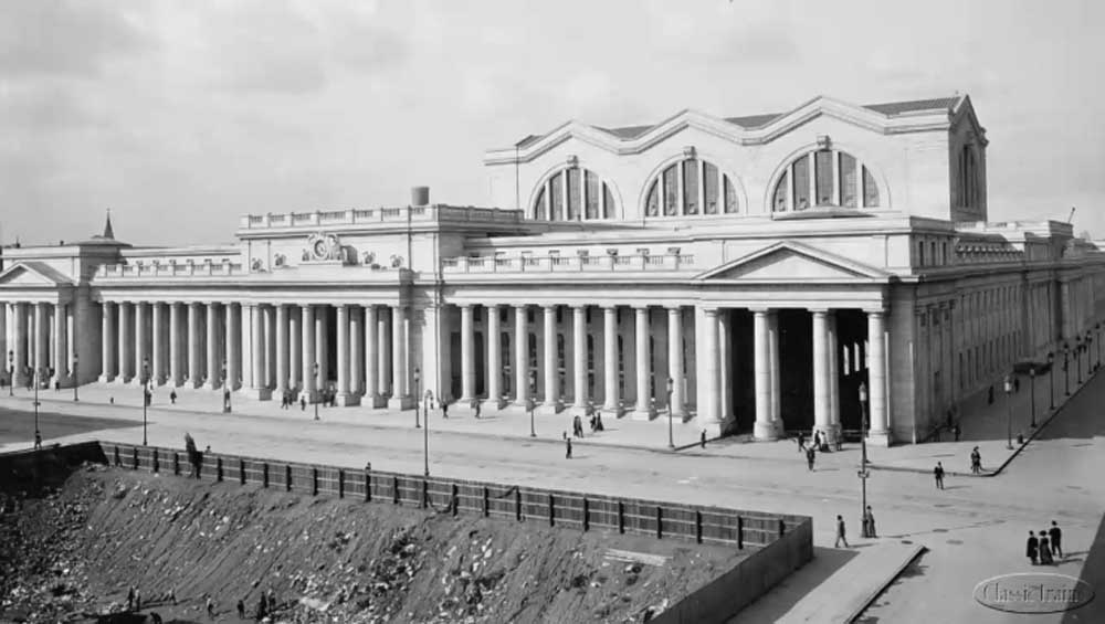 Exterior of large passenger station