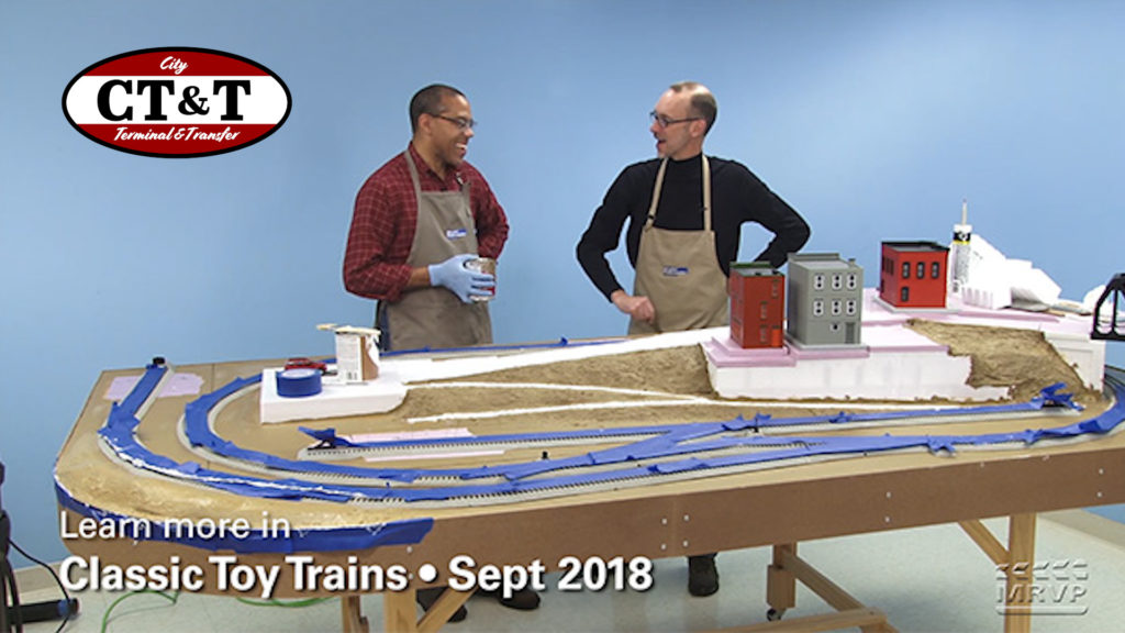 David and Kent with their model layout.