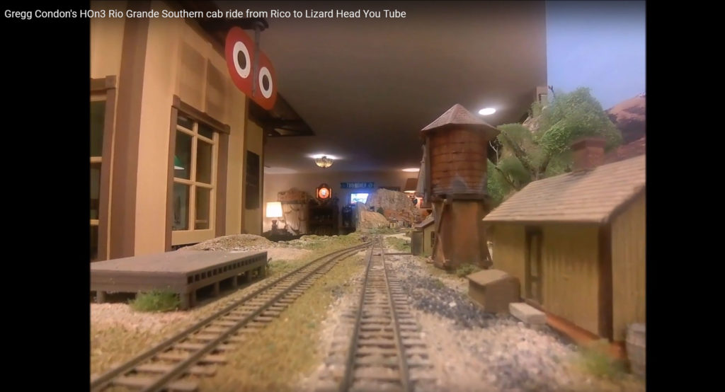 Scene on model train layout