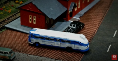 Bus arrives at the Depot