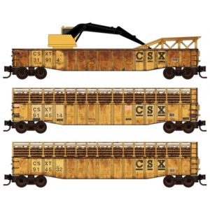 Three yellow loaders