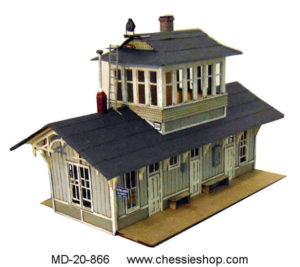HO scale Chesapeake & Ohio QN Cabin laser-cut kit