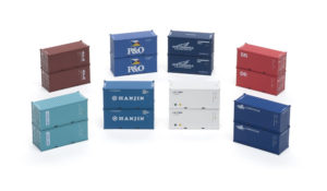 Jacksonville Terminal Co. N scale 20-foot standard-height intermodal containers