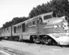 A closeup shot of a santa fe train