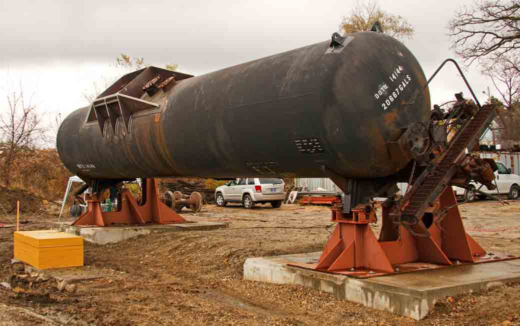 2009 tank car test set up