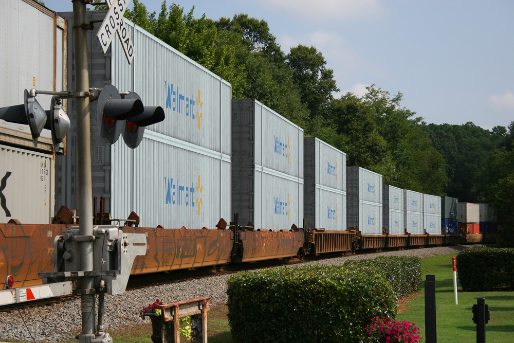 Wal-Mart purpose-built 53-foot containers for rail intermodal service.