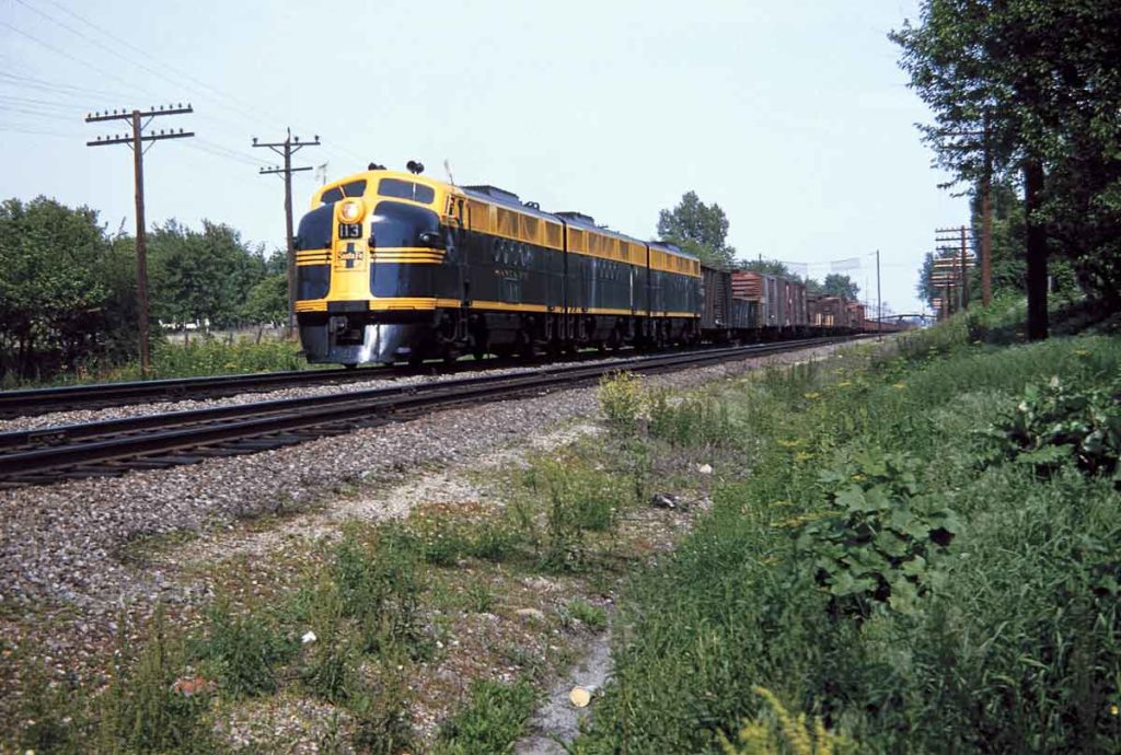 Santa Fe Railway FT diesel in Galesburg, Il.