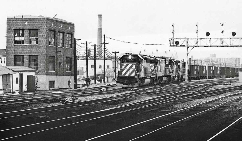 Burlington Northern coal train in Chicago