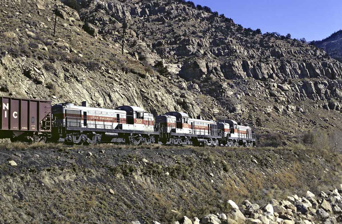 Utah Railway Alco diesels at Soldier Summit