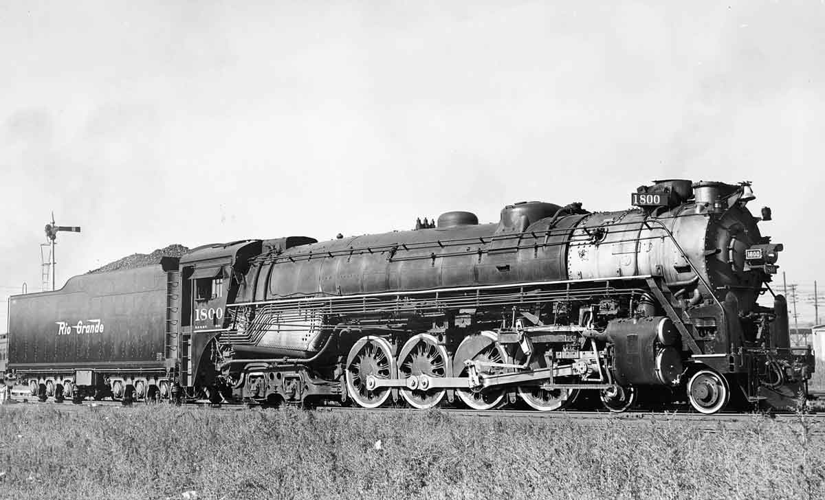 Denver and Rio Grande Western Railroad 4-8-4 near Denver Union Station