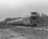 Rear of streamlined passenger train