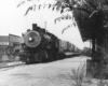 Steam locomotive pulling circus train