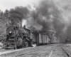 a steam freight train