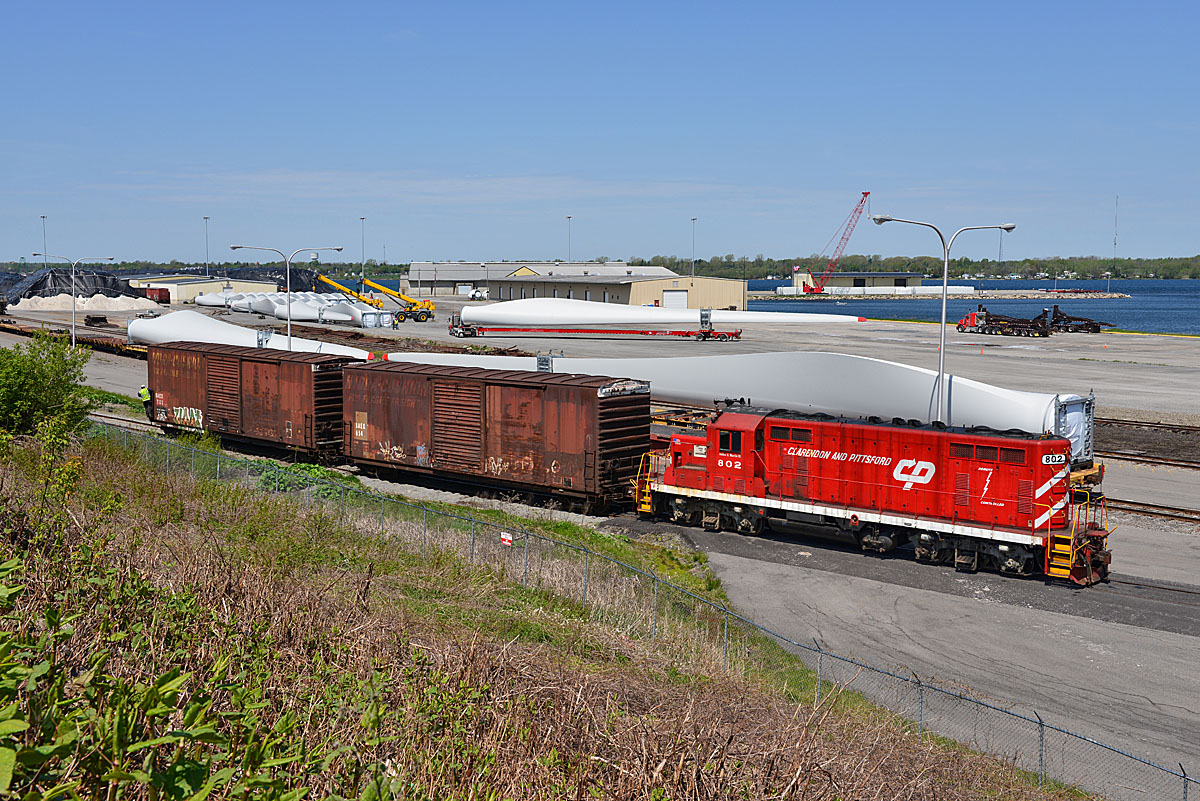 A train parked outside a rail yard