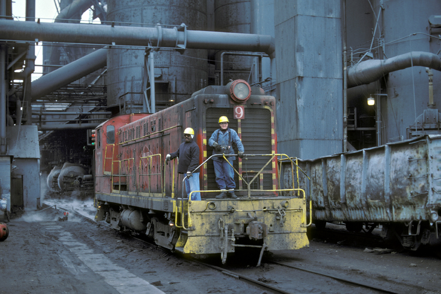 Baldwin S-8 No. 9 at the blast furnaces of Sharon Steel