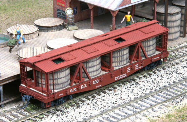 American Model Builders Inc. HO scale pickle car conversion kit for 40-foot flatcars