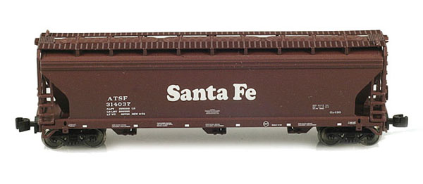 American Z Lines Atchison Topeka Santa Fe American Car Foundry three-bay covered hopper