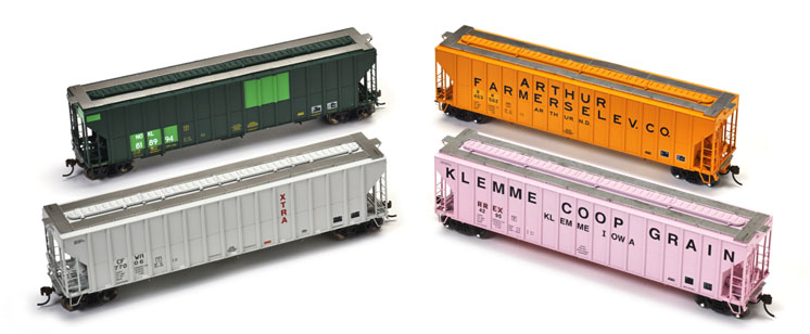 AthearnTrainsHOscaleFMC4700cubicfootcapacitythreebaycoveredhoppers