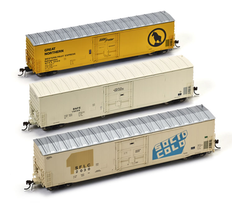 AthearnTrainsHOscaleFruitGrowersExpress57footmechanicalrefrigeratorcars