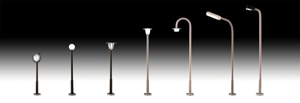 Atlas Model Railroad Co. HO scale assorted streetlights