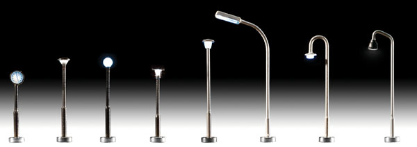 Atlas Model Railroad Co. N scale assorted streetlights
