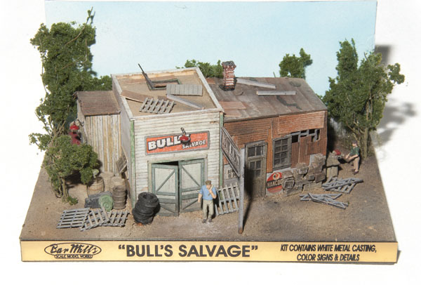 Kit O Scale w/Signs Bar Mills #454 Laser-cut Bull's Salvage 