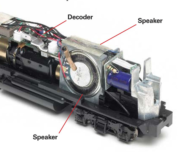 Dual speakers mounted facing each other in the back of the long hood give the model powerful sound