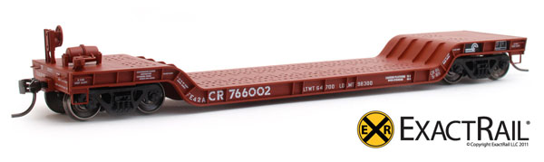 ExactRail LLC HO scale 48-foot depressed-center flatcar