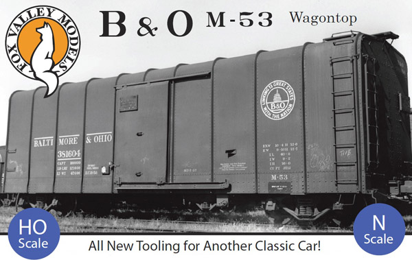 Fox Valley Models BO Wagon Top Boxcar