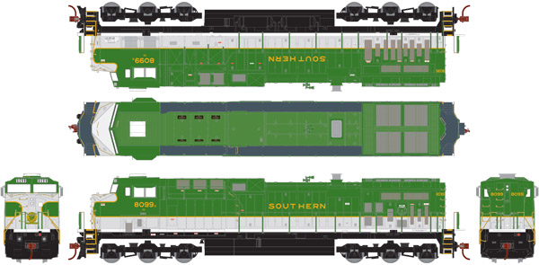 General Electric AC4400 diesel locomotive in Norfolk Southern heritage schemes
