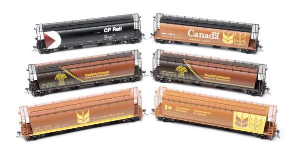 HO scale Hawker Siddeley 4550cubicfootcapacity round hatch covered hopper by North American Railcar Corp distributed by Pacific Western Rail Systems
