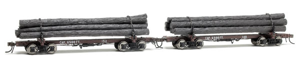 Horby America Inc HO scale skeleton log cars