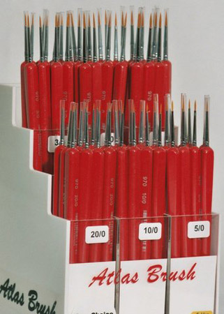 Atlas Brush Co. Golden Taklon brushes