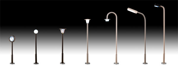 Atlas Model Railroad Co. HO scale assorted streetlights