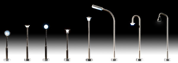 Atlas Model Railroad Co. N scale assorted streetlights