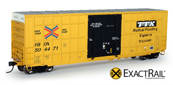 ExactRail HO scale Trinity 50-foot hi-cube boxcar