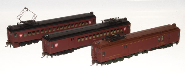 Con-Cor HO scale Pennsylvania RR MP54-series electric commuter cars